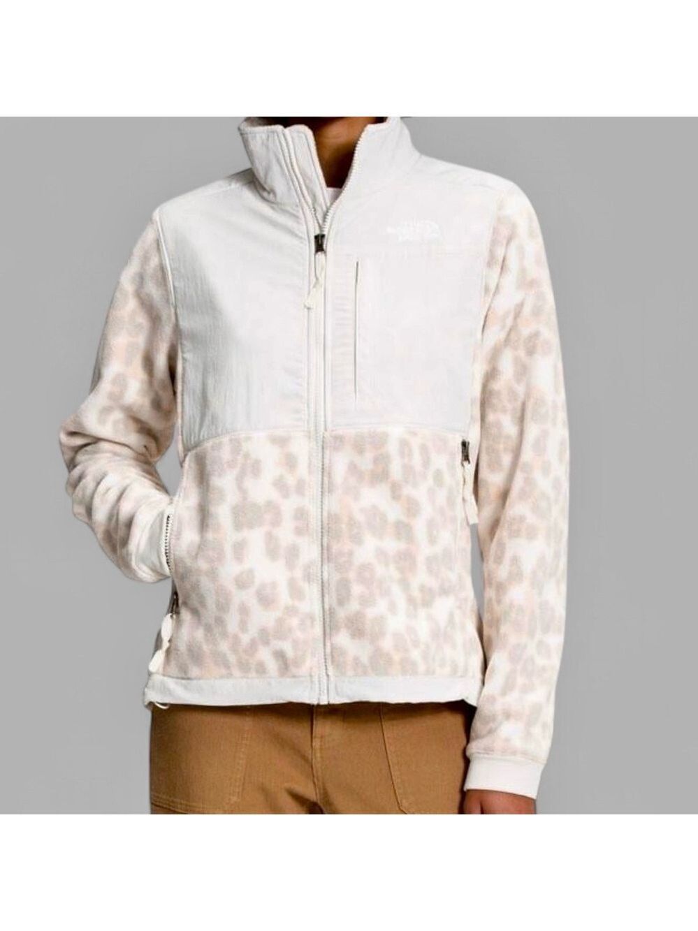 The North Face Leopard Print Denali jacket-size Medium-like new - Picture 1 of 7